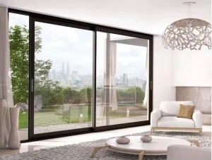 Modern Tempered Glass Sliding Door Suitable for Offices and Courtyards