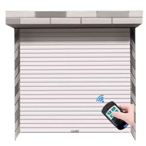 Modern Villa Automatic Smart Rolling Garage Door with Finished Surface for Exterior Commercial Malls