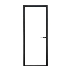 Modern Villa Custom Aluminum Glass Swing Door Interior Size Factory Outlet with Custom Graphic Design Stainless Steel Feature