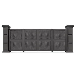 Modern Wall Art Aluminum Alloy Automatic Suspension Folding Retractable Gate for Country Villa Entrance