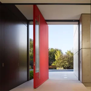 Modern Waterproof Solid Wood Customized Entry Door for Hotel Exterior Use