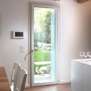 Modern Waterproof UPVC Plastic Stainless Steel Glass Swing Bathroom Door