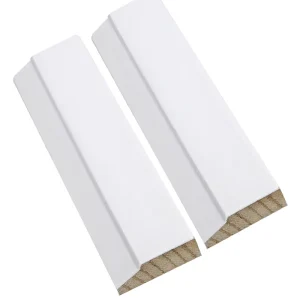 Modern White Primed Pine Door Casing Moulding Decorative Line 9.5 x 31.75 x 2134mm Ready to Paint