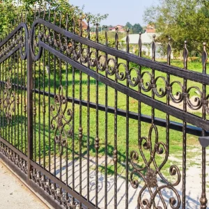 Modern Wrought Iron and Aluminum Alloy Villa Courtyard Security Main Gate