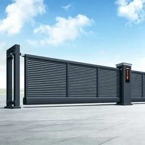 Motorized Aluminum Bronze Cantilever Sliding Gate with Photocell Safety
