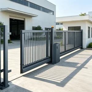 Motorized Sliding Photocell Safety Tailgate Aluminum Bronze Cantilever Sliding Gates