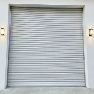 Motorized Stainless Steel Roller Shutter Garage Door, Windproof, Insulated, Fire Protection, Villa Entry