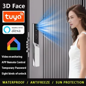 Multi-language Fingerprint Face Unlock Smart Lock Swipe Card App Control for Aluminium or Steel Doors Hotel Use