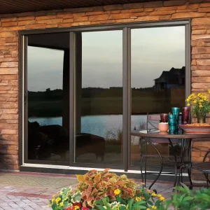 NFRC AS 2047 Aluminum Sliding Glass Bathroom Door with Double Tempered Glass