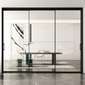 NFRC AS2047 Modern Sliding Glass Door Slim Aluminum Frame Slow Motion for Hotel Villa House Bedrooms Double Glazed Sliding Doors