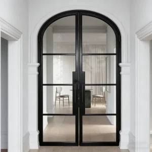 NFRC & AS2047 Sound-Insulated Energy-Efficient Modern European Style Glass Swing Door for Office