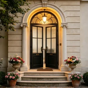 NFRC AS2047 Stylish Elegant Premium Finish Aluminum French Swing Door for Terrace