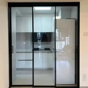 Narrow Frame Sliding Glass Doors Thermal Break Acoustic Insulation for Villas
