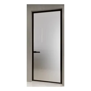 Narrow-Side Interior Glass Aluminum Door for Bathroom, Kitchen, or Bedroom