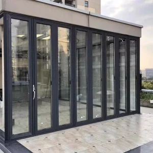 New Design Custom Modern Villa Balcony Interior Folding Double Glass Doors Sliding Swing Bathroom Aluminium Door