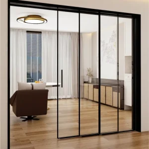 New Designs Soundproof and Heat-Insulated Balcony Partition Aluminum Alloy Invisible Panoramic Glass Sliding Door