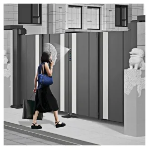 New Garden Entry Electric Gates Easy to Install Aluminum Gates Controllable Remote Controlled Courtyard Gate