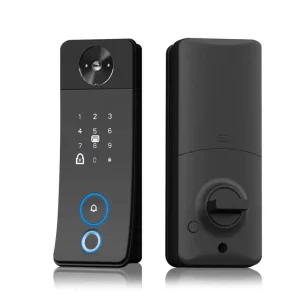 New WiFi Deadbolt Smart Door Lock Automatic Deadbolt Fingerprint Digital Square Deadlock Home Built-in Doorbell