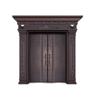 Non-Standard Bulletproof Copper Entry Door Security Double Steel Door Gate