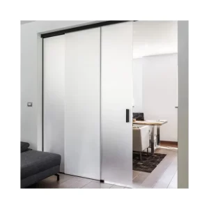 Non-Transparent Indoor Frosted Glass Showroom Door for Home or Hotel