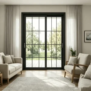 North America Standard Energy-Efficient P108 Sliding Vinyl Door for Replacement Window Markets