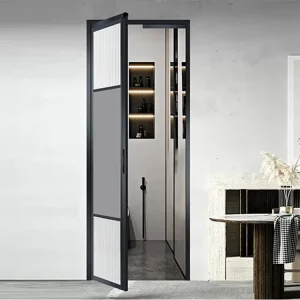ODM Custom Size PD Folding Door Modern Aluminum Frame Tempered Glass Interior Door Manufacturer