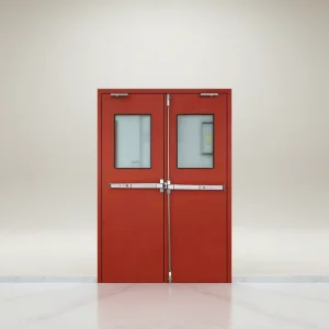 OEM CE Certified Cold Rolled Steel Fire Door with 2 Hour Rating and Powder Coat for Hotel Stairwell