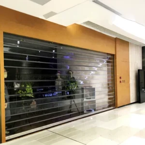 OEM ODM Customized Transparent Crystal Automatic Roller Shutter Door Polycarbonate Roller Door