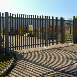 Open Picket Aluminum Palisade Fence Black Garden Privacy Panels Heavy Duty Galvanized for Commercial and Residential Use