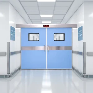 Operating Room Sensor Electric Door, ICU Automatic Airtight Foot Operated Electric Sliding Radiation Proof Double Door