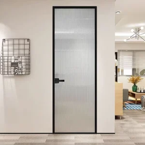 Optional Custom made Glass Doors Modern Aluminum Frame Interior Toilet Door Custom Size Glass Bathroom Door