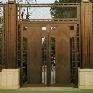 Ornamental Copper Door, Custom Size and Finish, for Residence