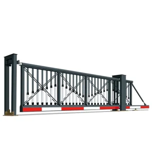 Outdoor Aluminum Alloy Automatic Trackless Cantilever Sliding Gate for Residential Driveway