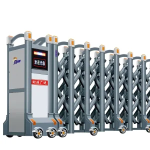 Outdoor Aluminum Alloy Electric Telescopic Retractable Sliding Security Gate with Remote Control