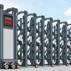 Outdoor Aluminum Alloy Motorized Retractable Automatic Sliding Parking Gate