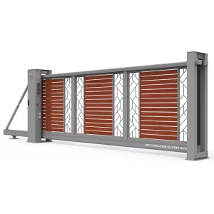 Outdoor Aluminum Alloy Sliding Folding Fence Gate with Remote Control for Apartment and Courtyard