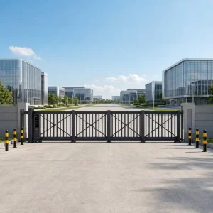 Outdoor Aluminum Alloy Track Type Automatic Electric Linear Sliding Telescopic Security Gate