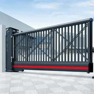Outdoor Aluminum Alloy Trackless Electric Cantilever Suspended Sliding Gate for Residential Complex