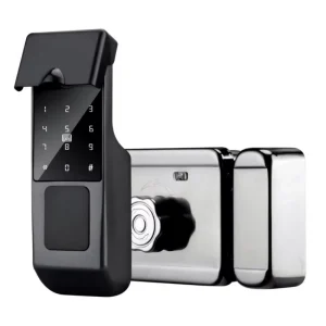 Outdoor Aluminum Alloy Wood Waterproof WiFi Smart Lock App Fingerprint Card Keyless Electronic Deadbolt Cloud Storage 100