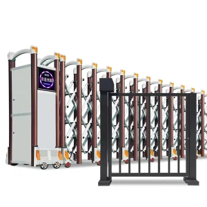 Outdoor Aluminum Electric Retractable Sliding Gate for Hotel Entrances