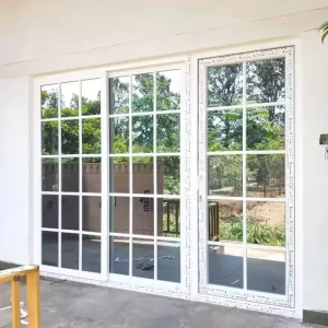 Outdoor Aluminum Hurricane Impact Patio Sliding Door, 3 Panels, Double Glass, Exterior Balcony