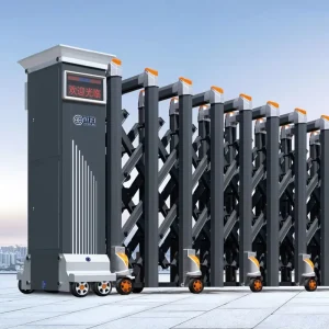 Outdoor Electric Aluminum Alloy Security Retractable Gate for Hotel, Park, Factory, School, and Warehouse