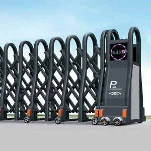 Outdoor Electric Remote-Controlled Aluminum Retractable Folding Gate