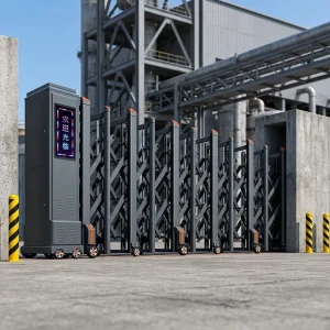 Outdoor Electric Telescopic Aluminum Sliding Folding Retractable Barrier Gate