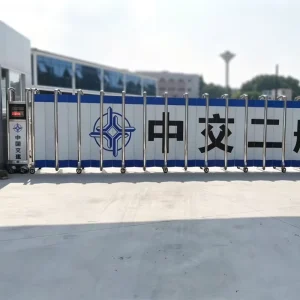 Outdoor Entrance Stainless Steel Automatic Collapsible Retractable Sliding Gate Factory Direct