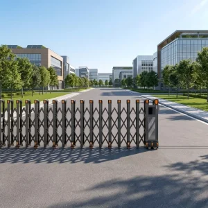 Outdoor Heavy Duty Aluminum Telescopic Sliding Sectional Electric Fencing Gate