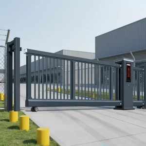 Outdoor Industrial Aluminum Automatic Sliding Suspended Cantilever Gate for Hotel Workshop Warehouse Airport