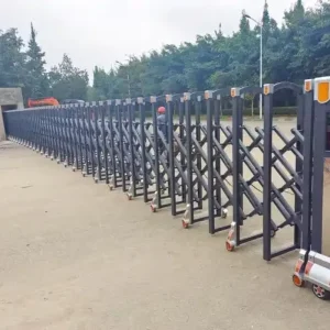 Outdoor Industrial Aluminum Electric Retractable Barrier Gate for Courtyard and Hotel Use