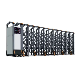 Outdoor Modern Aluminium Trackless Automatic Collapsible Sliding Security Gate