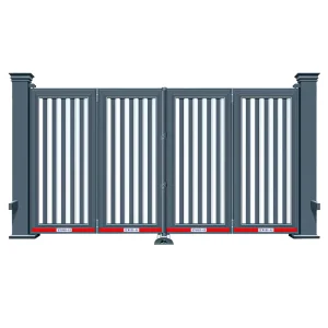 Outdoor Remote Control Aluminum Alloy Suspension Folding Electric Retractable Gate for Country Homes